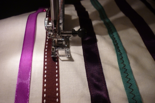 Sewing ribbons