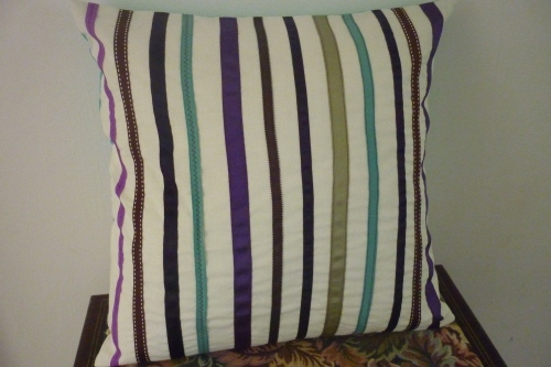 Finished Ribbon Stripe Cushion