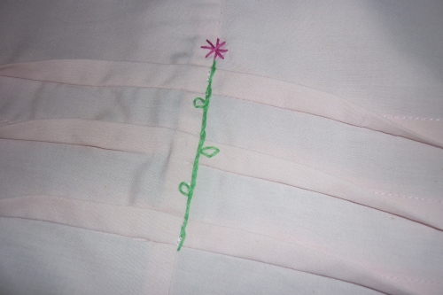 embroidered flower - pink girls skirt